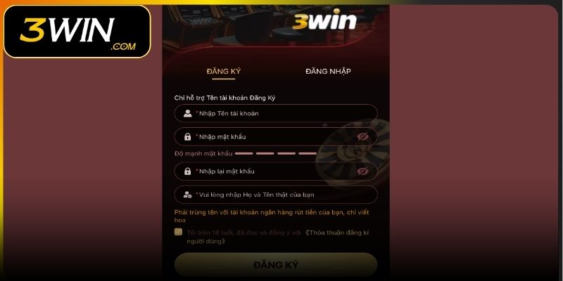 4 bước đăng ký 3WIN siêu tốc, an toàn