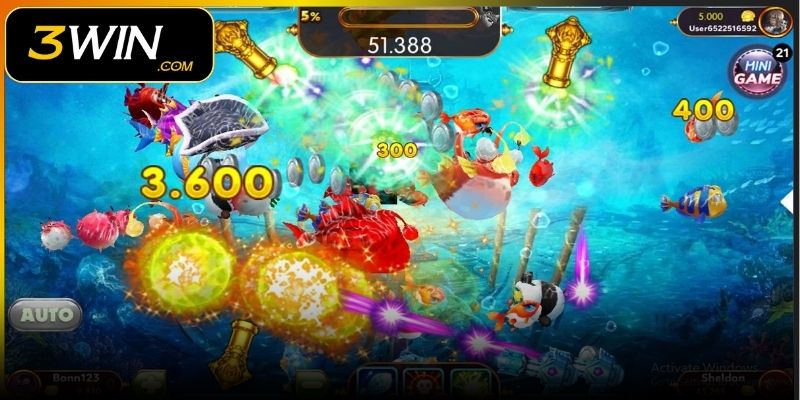 Kết hợp chế độ tay và tự động để chơi bắn cá